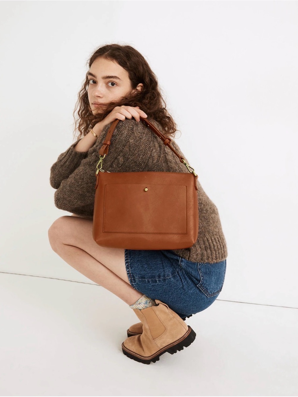 Madewell The Transport Shoulder Crossbody Bag - English Saddle